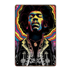 jimi hendrix metal plaque