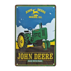 plaque métal john deere