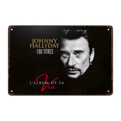 plaque métal johnny hallyday