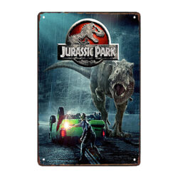 plaque métal jurassic park
