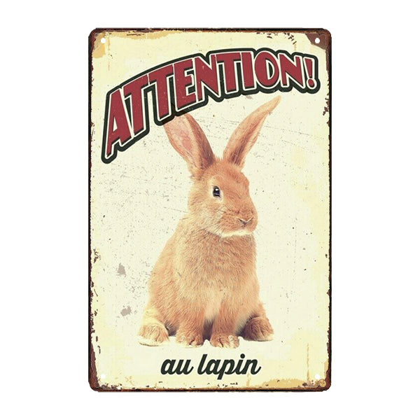 plaque-metal-lapin plaque métal lapin