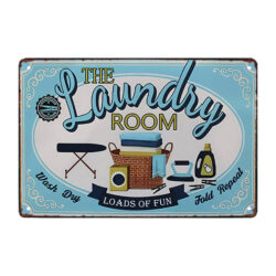 plaque métal laundry