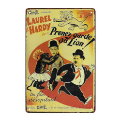 plaque métal laurel et hardy