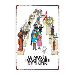 plaque métal le musée imaginaire de tintin