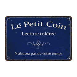 plaque métal le petit coin
