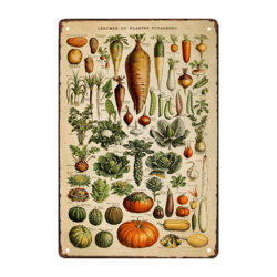 plaque métal légumes