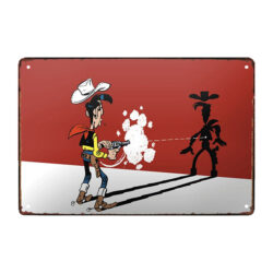 plaque métal lucky luke