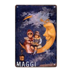 plaque métal maggi lune