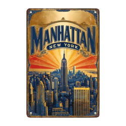 plaque métal Manhattan