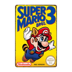 plaque métal Mario