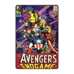 plaque métal marvel vintage