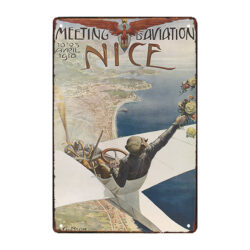 plaque métal meeting aviation Nice