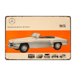 plaque métal Mercedes 190 SL