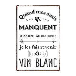 plaque métal message