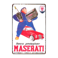 plaque métal vintage maserati
