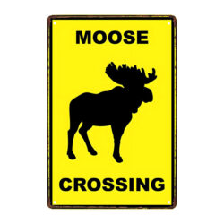 plaque métal moose crossing
