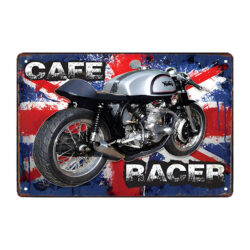 plaque métal moto café racer