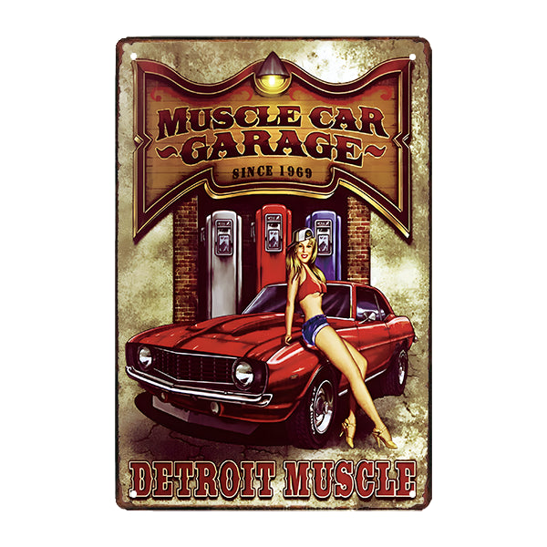plaque-metal-muscle-car plaque métal muscle car