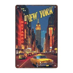 plaque métal New-York