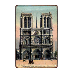 plaque métal notre-dame de paris