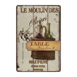 plaque métal olive