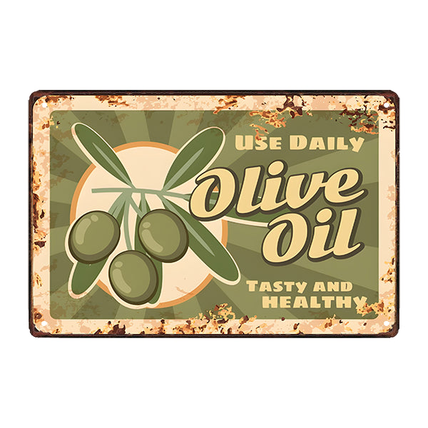 plaque-metal-olives-vertes plaque métal olives vertes