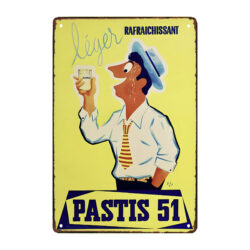 plaque métal pastis