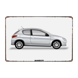 plaque métal peugeot 206