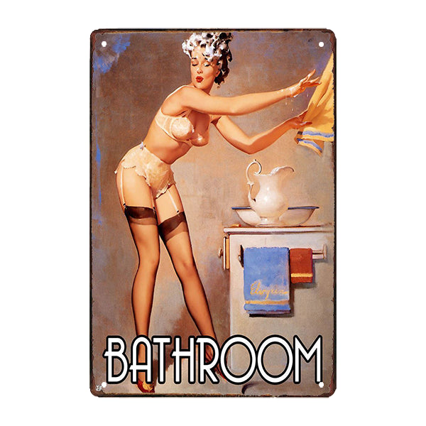 plaque-metal-pin-up-salle-de-bain plaque métal pin up salle de bain