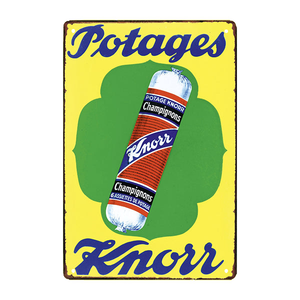 plaque-metal-potage plaque métal potage