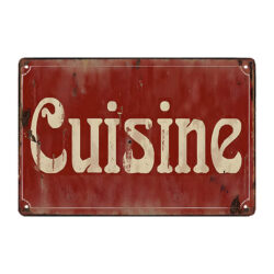 plaque métal pour déco cuisine rouge
