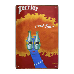 plaque métal pub ancienne perrier