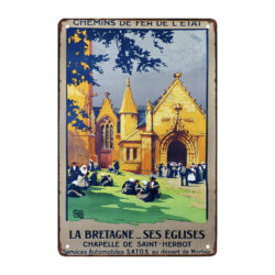 plaque métal pub bretagne
