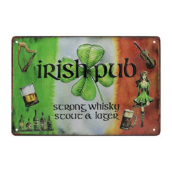 plaque métal pub irlandais