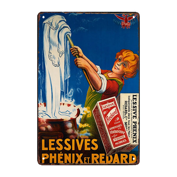 plaque-metal-pub-lessive plaque métal pub lessive