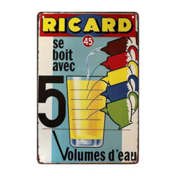 plaque métal pub ricard