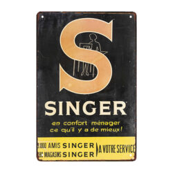 plaque métal pub singer
