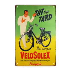 plaque métal pub vélo