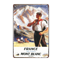 plaque métal publicitaire chamonix mont blanc