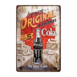 plaque métal publicitaire coca cola