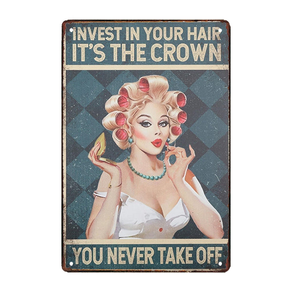 hairdresser advertising metal plaque hairdresser advertising metal plaque