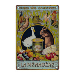 plaque métal publicitaire de cuisine