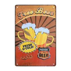 plaque métal publicitaire décorative bière