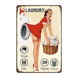 plaque métal publicitaire femme sexy