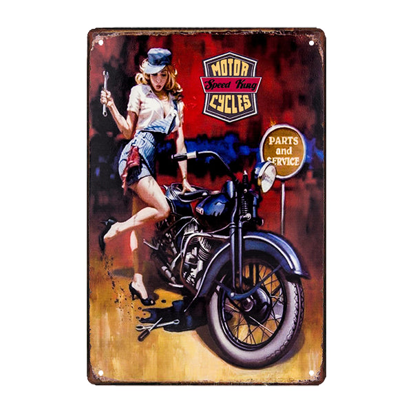 plaque-metal-publicitaire-moto-avec-femme-dessus plaque métal publicitaire moto avec femme dessus