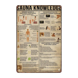 plaque métal publicité sauna