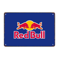 plaque métal redbull logo