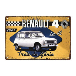 plaque métal renault