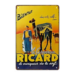 plaque métal caravane ricard