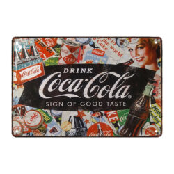 plaque métal coca cola retro